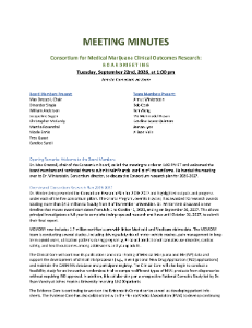 Board meeting minutes for 09/22/26