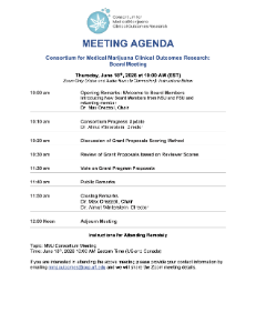 Board meeting agenda for 06/18/26