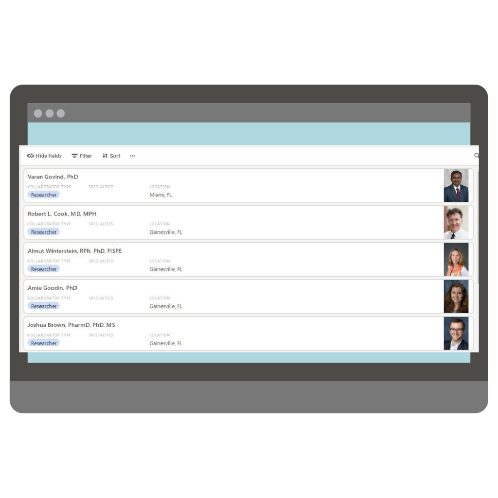 Graphic of a computer with the CARMMA Database View