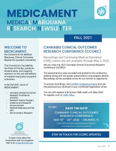 First page of MEDICAMENT Fall 2021 Issue
