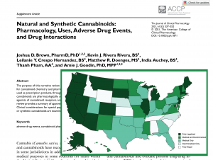 Screenshot of Natural and Synthetic Cannabinoids Pharmacology Review, lead by Dr. Joshua Brown